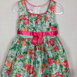 Beautiful Jessica Ann Green and Pink FLoral Dress